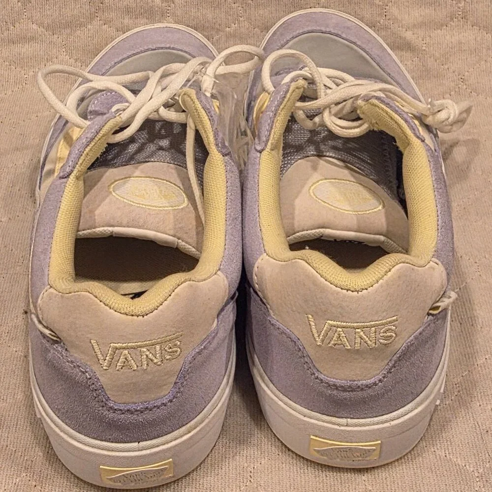 Vans Men's 13 Wayvee Pastel Yellow/Dusty Blue White Suede Mesh - VN0A5JIADSB